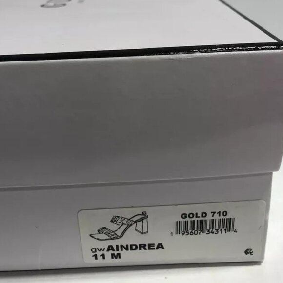 Guess Women’s Aindrea, Gold Block Heel Sandals, Size 11M - Picture 6 of 6